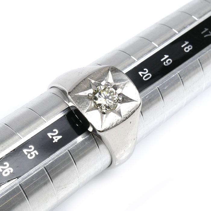 Pt900プラチナ リング・指輪 ダイヤモンド0.55ct 22号 17.0g メンズ