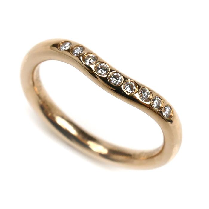 TIFFANY&Co.（ティファニー） K18PG ピンクゴールド カーブドバンド 9P