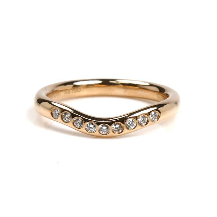 TIFFANY&Co.（ティファニー） K18PG ピンクゴールド カーブドバンド 9P