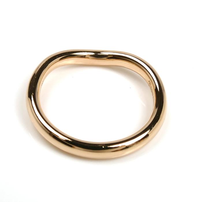 TIFFANY&Co.（ティファニー） K18PG ピンクゴールド カーブドバンド 9P