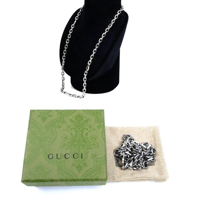 お値下げ可！グッチ　GUCCI　ネックレス　インターロッキング　シルバー　925 GUCCI グッチ シルバー925 インターロッキングG ネックレス