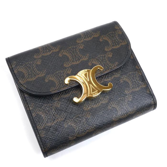 使用わずか❣️セリーヌ トリオンフ スモールウォレット コンパクト