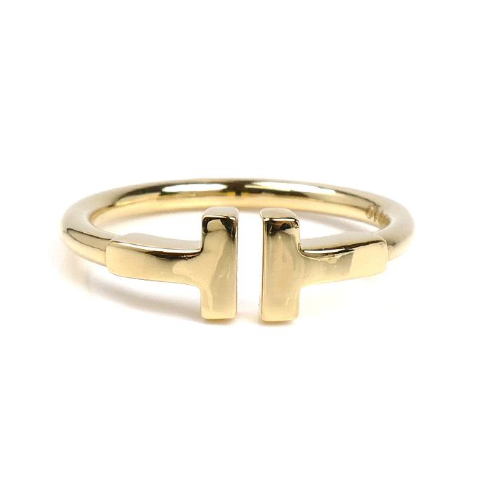 最終値下げ　ティファニー　Tワイヤーリング　イエローゴールド　14号　美品 ティファニー ティファニー T ワイヤー リング イエローゴールド