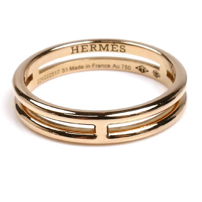 HERMES（エルメス） K18PG ピンクゴールド アリアンヌ リング・指輪