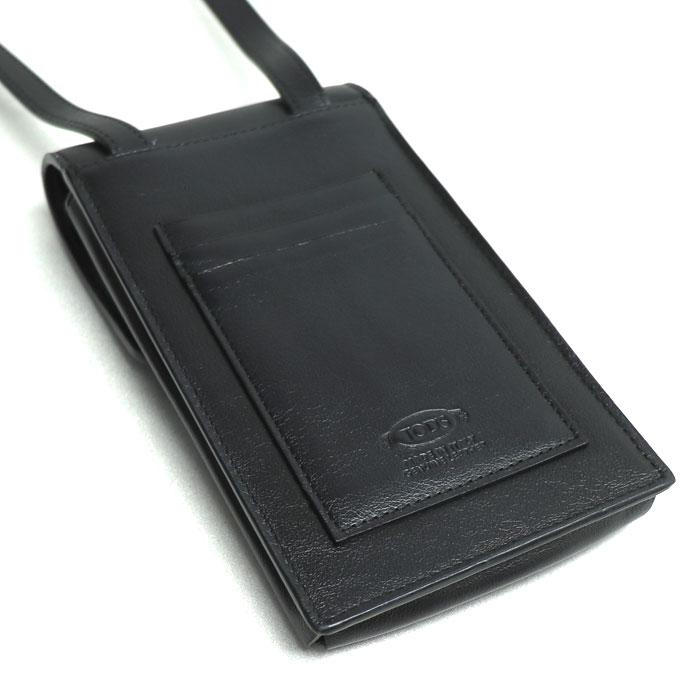 TOD’S トッズ Tタイムレス ショルダーバッグ フォンポーチ ブラック XAWTSAOV302RORB999 スマホケース レディース【中古】 TOD'S トッズ Tタイムレス ショルダーバッグ フォンポーチ ブラック