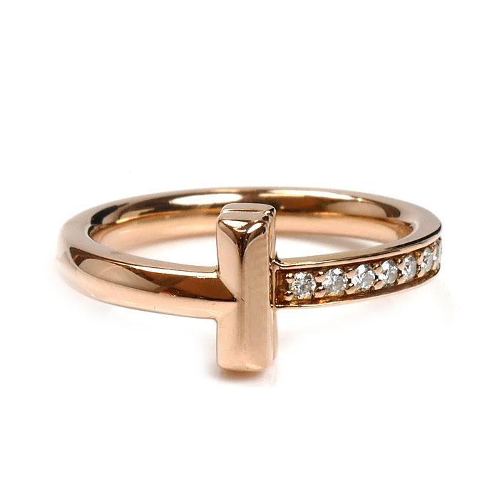 TIFFANY&Co.（ティファニー） K18PG ピンクゴールド Tワン ナロー