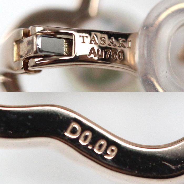 TASAKI タサキ K18PG チャンツ パール ダイヤ イヤリング E-4407-18KSG