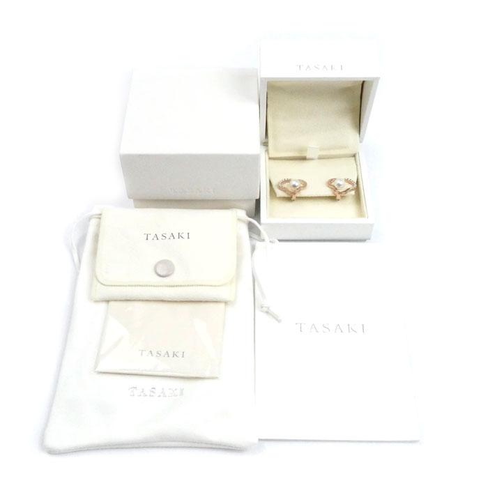 TASAKI タサキ K18PG チャンツ パール ダイヤ イヤリング E-4407-18KSG 