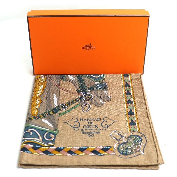 HERMES エルメス カレ45ガヴロッシュ HARNAIS DE COEUR アルネドゥ  