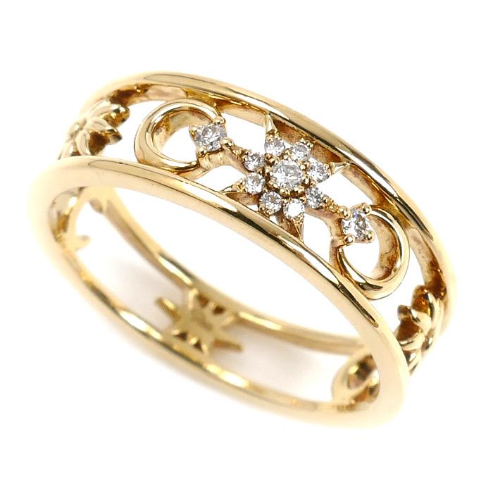 STAR JEWELRY スタージュエリー K18YG イエローゴールド MOON&SUN