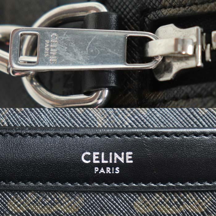 CELINE セリーヌ トリオンフ キャンバス スモール メッセンジャー ショルダーバッグ ブラック 113942EVJ.38SI メンズ 中古_5