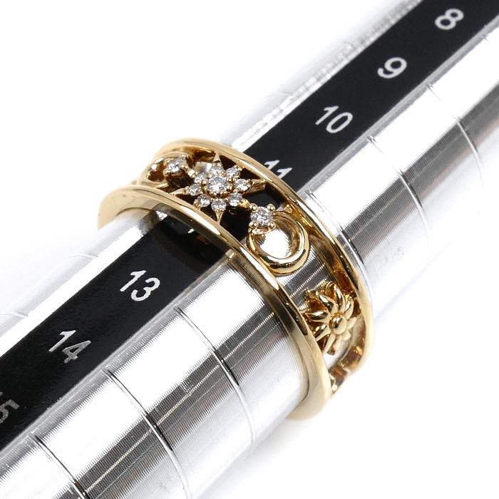 STAR JEWELRY スタージュエリー K18YG イエローゴールド MOON&SUN
