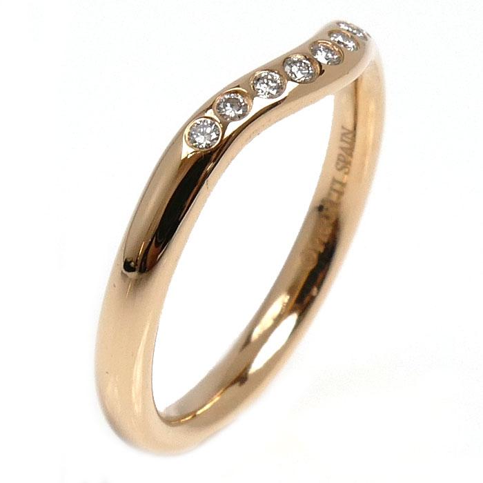 TIFFANY&Co.（ティファニー） K18PG ピンクゴールド カーブドバンド 9P
