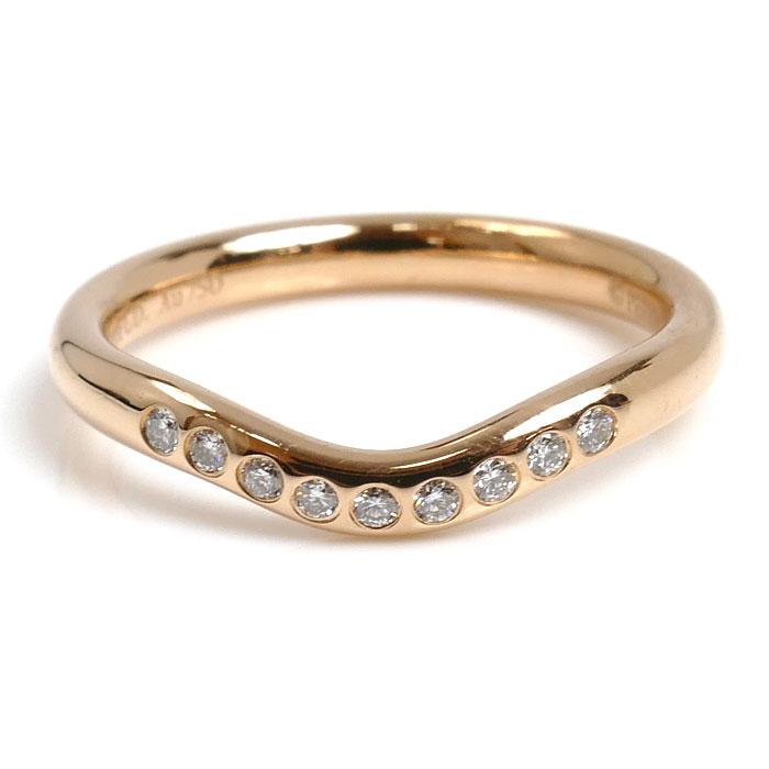 TIFFANY&Co.（ティファニー） K18PG ピンクゴールド カーブドバンド 9P