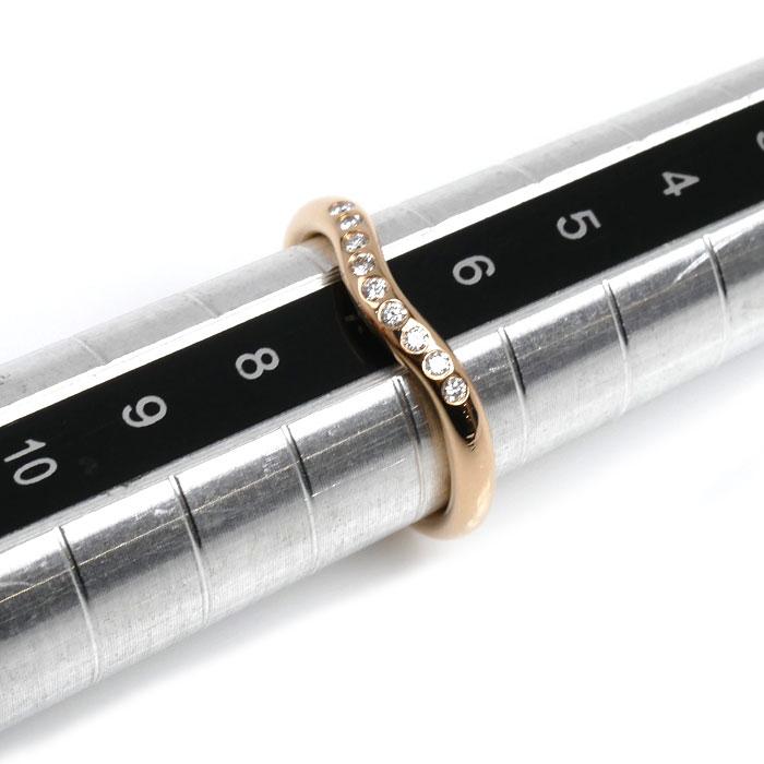 TIFFANY&Co.（ティファニー） K18PG ピンクゴールド カーブドバンド 9P
