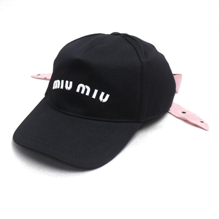 miu miu（ミュウミュウ） ドット柄 リボン付き キャップ キャップ
