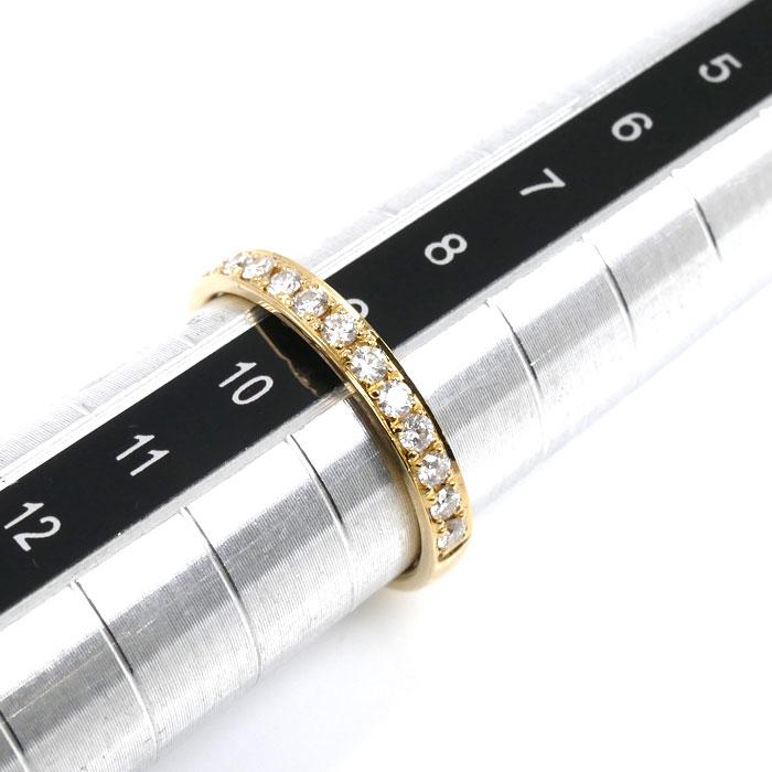 ヴァンドーム青山 K18 YG ダイヤ0.30ct ハーフエタニティリング 9号 Vendome Aoyama ヴァンドーム青山 K18YG ハーフエタニティ リング