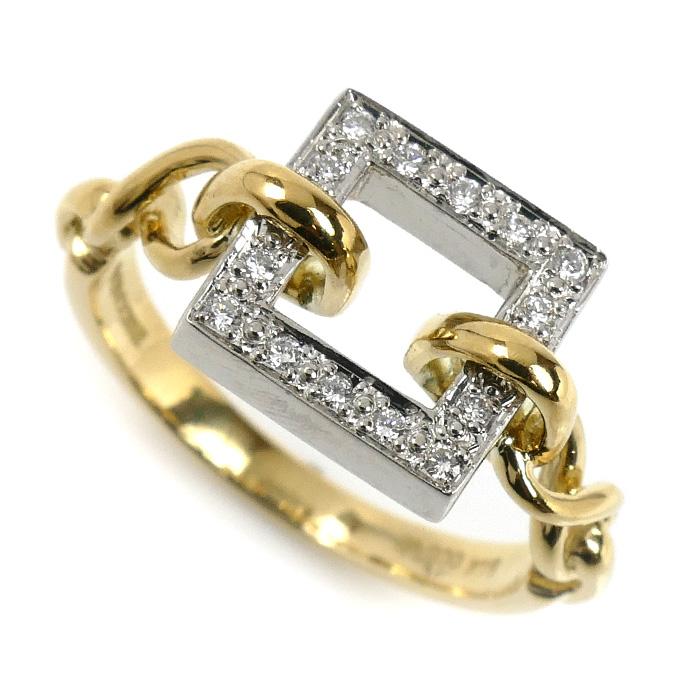 Vendome Aoyama ヴァンドーム青山 K18YG/Pt900 ダイヤ リング・指輪