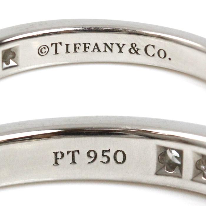 TIFFANY＆CO Pt950製のシンプルなリング TIFFANY&Co.（ティファニー） Pt950プラチナ ハーフサークル チャネル