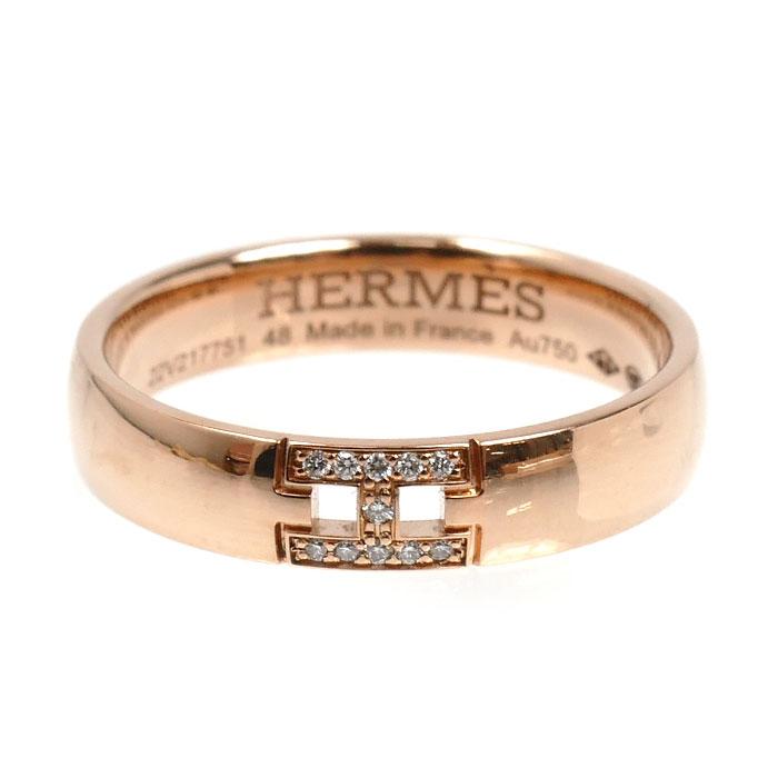 HERMES（エルメス） K18PG ピンクゴールド ヘラクレス ダイヤ リング