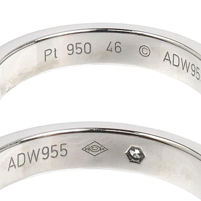 Cartier（カルティエ） Pt950プラチナ エングレーブド 1P ダイヤ