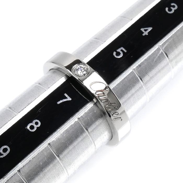 Cartier（カルティエ） Pt950プラチナ エングレーブド 1P ダイヤ