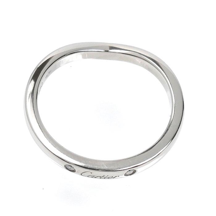 Cartier（カルティエ） Pt950 バレリーナ カーブ ウェデング 3P ダイヤ