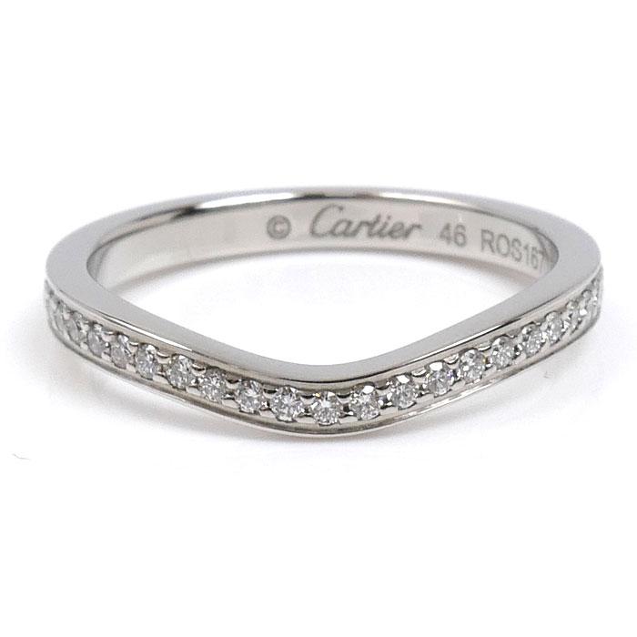 美品 Cartier PT950 58 リング Cartier（カルティエ） Pt950 バレリーナ カーブ ハーフエタニティ