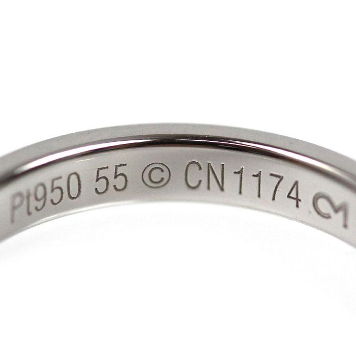 Cartier（カルティエ） Pt950プラチナ エングレーブド リング・指輪