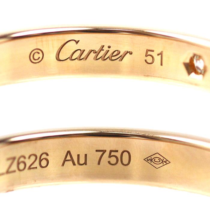 Cartier（カルティエ） K18PG ピンクゴールド C ドゥ 1P ダイヤ リング