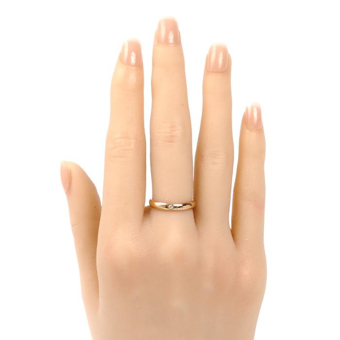 Cartier（カルティエ） K18PG ピンクゴールド C ドゥ 1P ダイヤ リング
