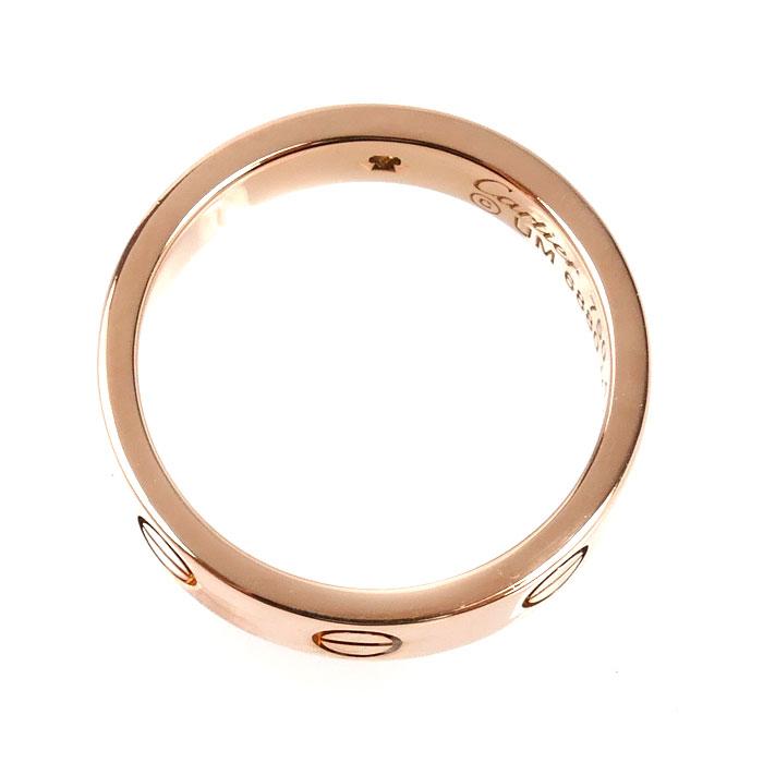 カルティエ Cartier K18PG ミニラブリング 50号 ピンクゴールド Cartier（カルティエ） 750 18金ピンクゴールド ピンクサファイア ラブ