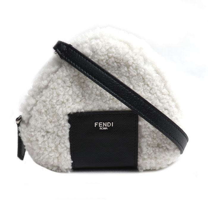 FENDI（フェンディ） おにぎり ショルダーバッグ ホワイト/ブラック