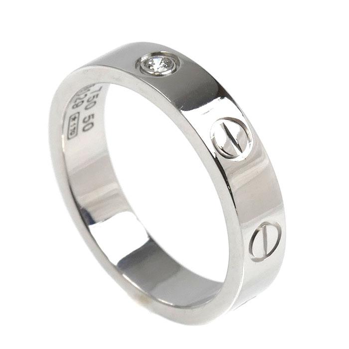 Cartier（カルティエ） K18WG ホワイトゴールド ミニラブ 1Pダイヤ 