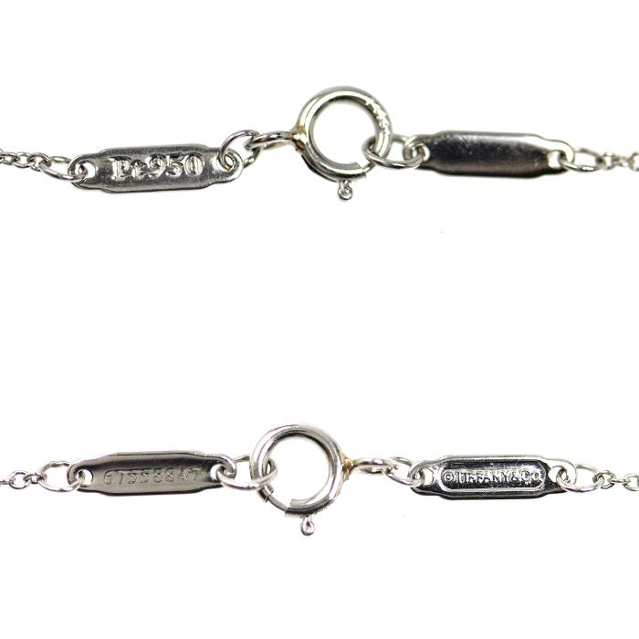 TIFFANY&Co. ティファニー Pt950プラチナ プリンセスカット ネックレス ダイヤモンド0.20ct 2.4g 40cm レディース 中古 美品