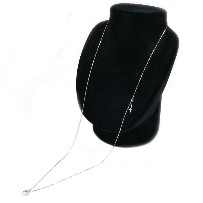 小寺智子 K18WG ホワイトゴールド ネックレス ダイヤモンド0.31ct 4.6g