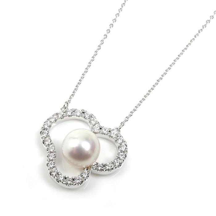 美品 TASAKI タサキ K18WG ダイヤモンドネックレスDIA0.19ct TASAKI タサキ K18WG チャンツ シグネチャー ダイヤモンド ネックレス