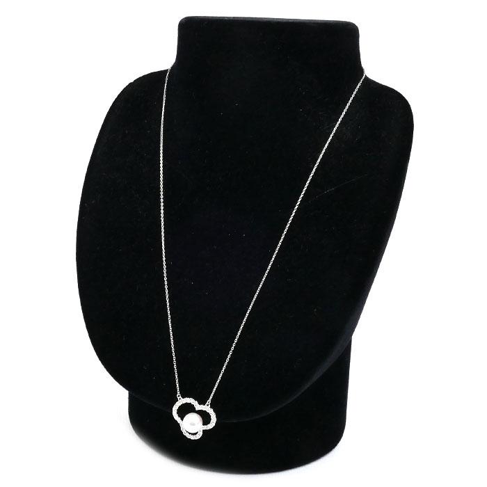 ●TASAKI/k18wgネックレス TASAKI タサキ K18WG チャンツ シグネチャー ダイヤモンド ネックレス