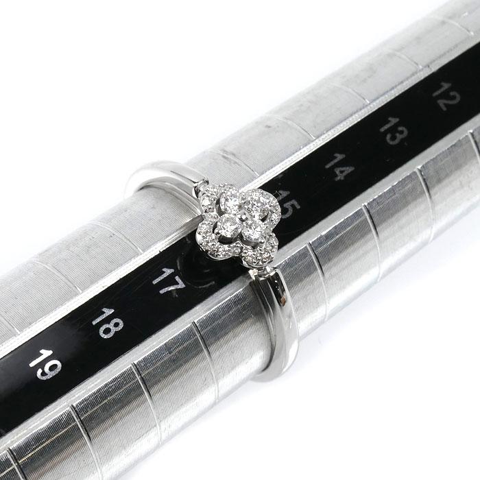 Vendome Aoyama ヴァンドーム青山 K18WG ホワイトゴールド フラワー