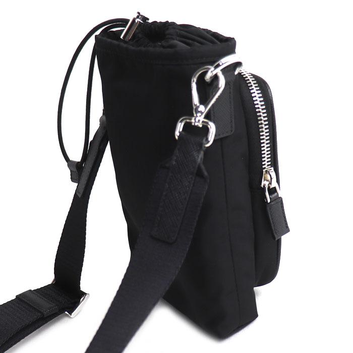 プラダ / PRADA　Re-Nylon スマートフォンケース / ショルダーポーチ　2ZH155_2DMI_F0002　ナイロン　ブラック 【中古】 商品番号 S-157818 PRADA - プラダ / PRADA Re-Nylon スマートフォンケース / ショルダー