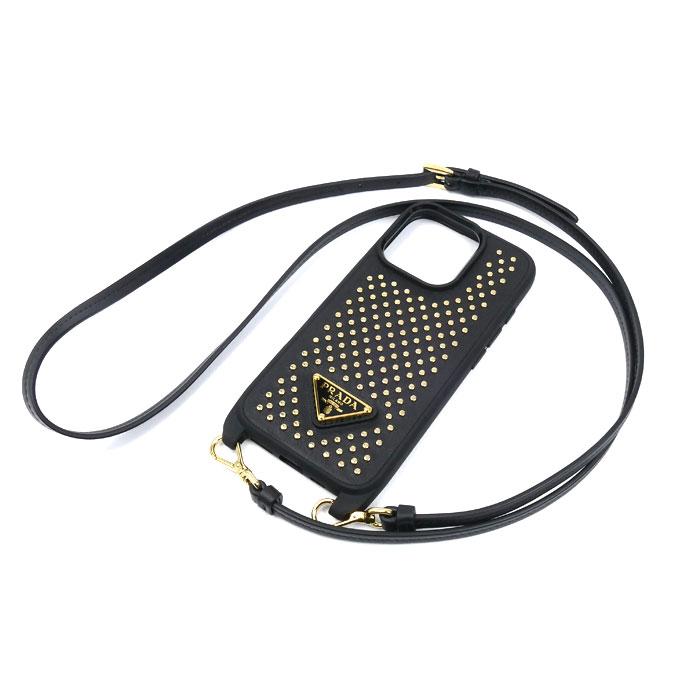 PRADA ケース　iPhone16Pro用 PRADA（プラダ） 16Pro iPhoneケース ブラック 1ZH209_2C3H_F0018