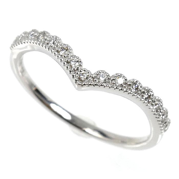 STAR JEWELRY スタージュエリー K18WG ホワイトゴールド ミルグレイン 