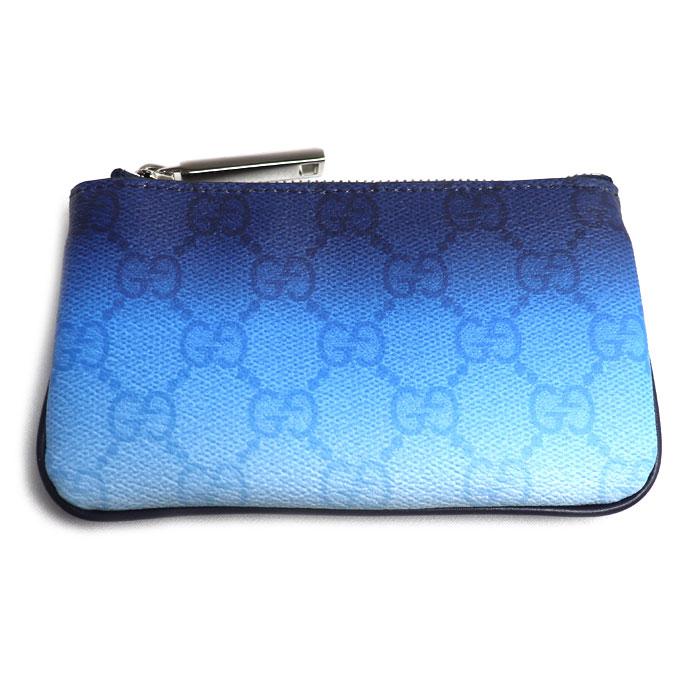 GUCCI（グッチ） GGスプリーム クロマ キーポーチ コインケース ブルー