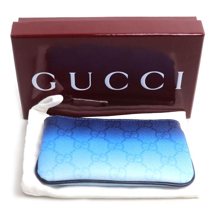GUCCI（グッチ） GGスプリーム クロマ キーポーチ コインケース ブルー