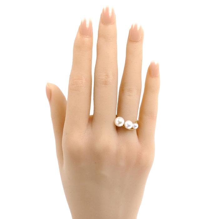 【STAR JEWELRY Girl】 パールリング STAR JEWELRY スタージュエリー K18YG イエローゴールド リング・指輪