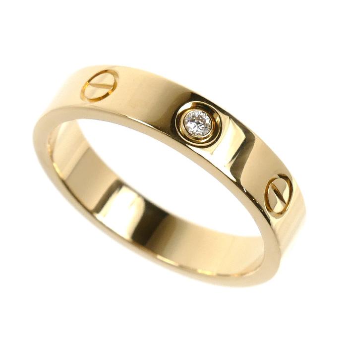 Cartier（カルティエ） K18YG イエローゴールド ミニラブ 1Pダイヤ 