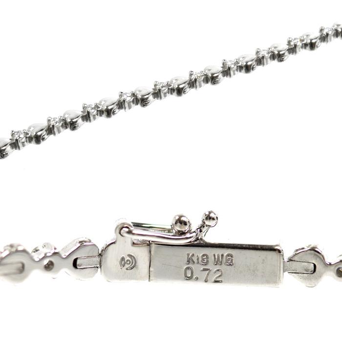 田崎真珠 K18WG シルバーブレスレット ダイヤモンド TASAKI タサキ K18WG ホワイトゴールド ブレスレット ダイヤモンド0.72