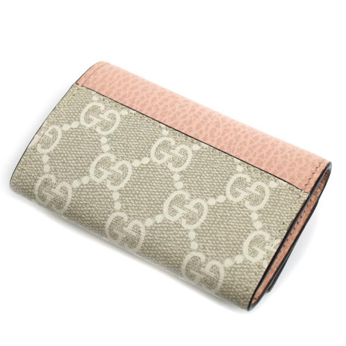 GUCCI（グッチ） ダブルG バイカラー キーケース ダスティピンク