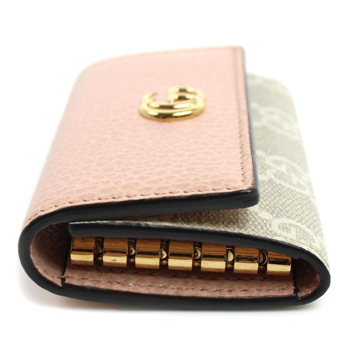GUCCI（グッチ） ダブルG バイカラー キーケース ダスティピンク