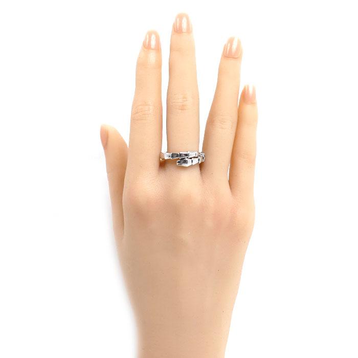 BVLGARIブルガリ18K ホワイトゴールド リング 54 BVLGARI（ブルガリ） K18WG ホワイトゴールド セルペンティ ヴァイパー